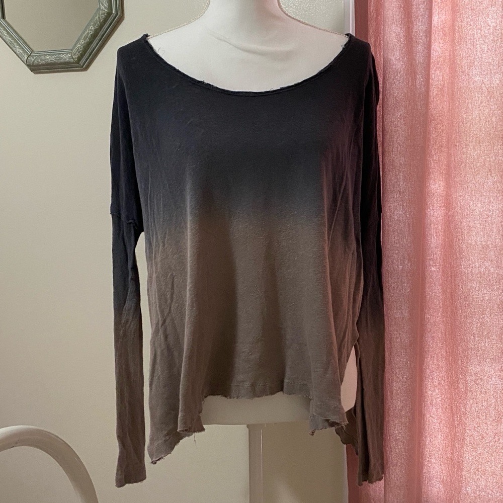 Free People Gradient Long Sleeve Top